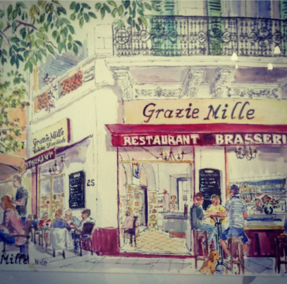 Pizza de Restaurant "Grazie Mille" à Nice